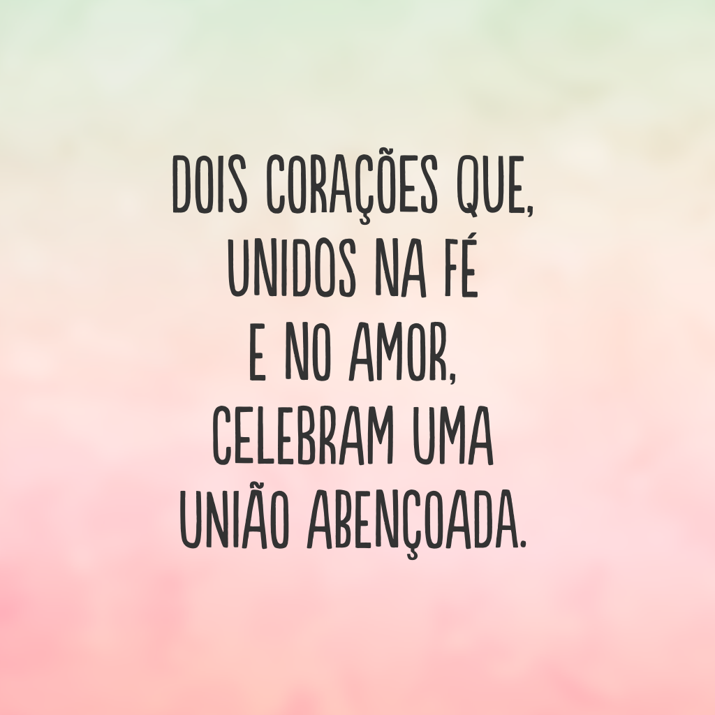 Dois corações que, unidos na fé e no amor, celebram uma união abençoada.